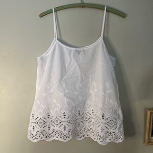 Vince Camuto White Lace Camisole